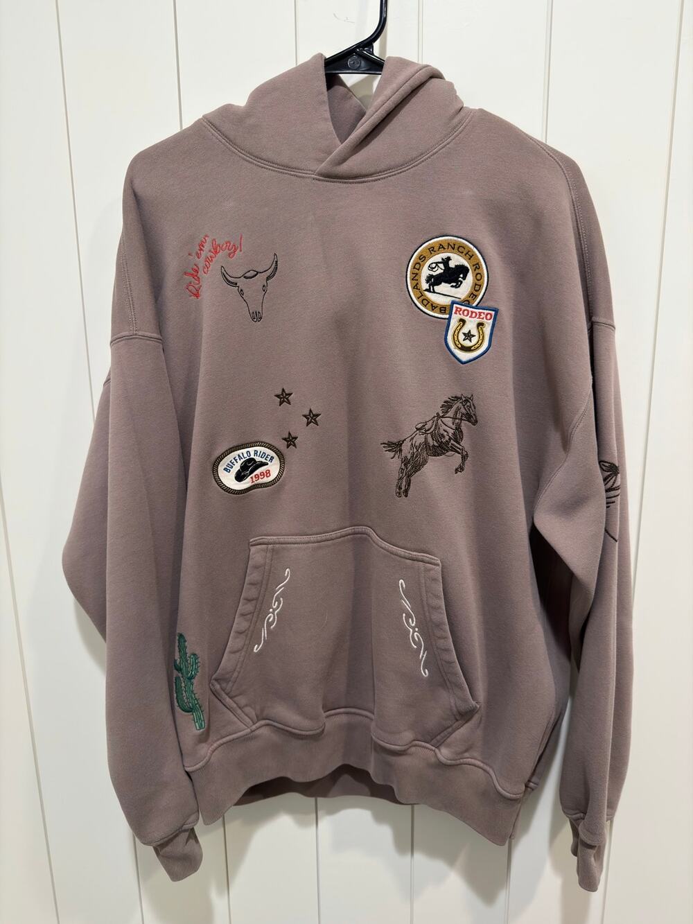 Abercrombie & Fitch Western Rodeo Embroidered Hoodie
